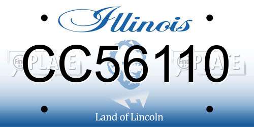 CC56110 Illinois License Plate