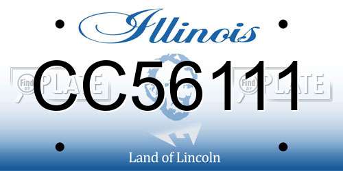 CC56111 Illinois License Plate