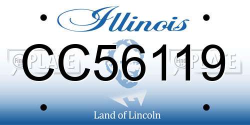 CC56119 Illinois License Plate