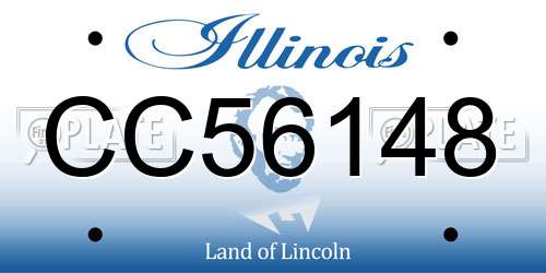 CC56148 Illinois License Plate