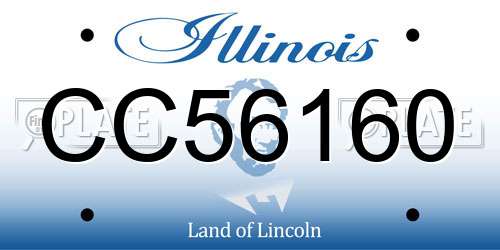 CC56160 Illinois License Plate