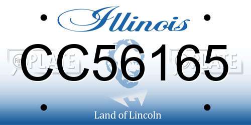 CC56165 Illinois License Plate