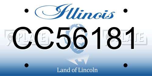 CC56181 Illinois License Plate