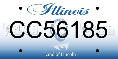 CC56185 Illinois License Plate