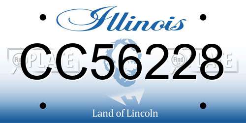 CC56228 Illinois License Plate