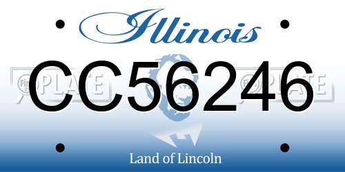 CC56246 Illinois License Plate