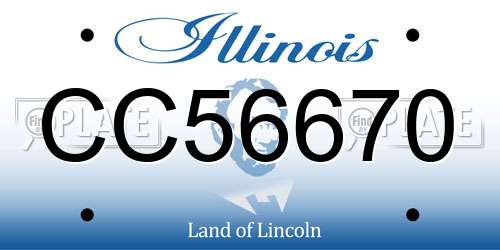 CC56670 Illinois License Plate