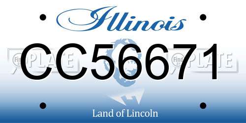 CC56671 Illinois License Plate