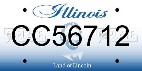 CC56712 Illinois License Plate