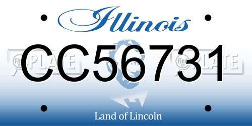 CC56731 Illinois License Plate