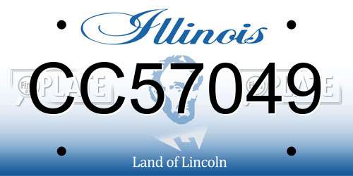 CC57049 Illinois License Plate