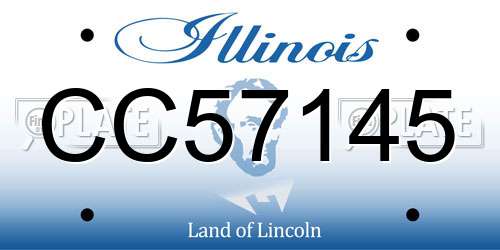 CC57145 Illinois License Plate