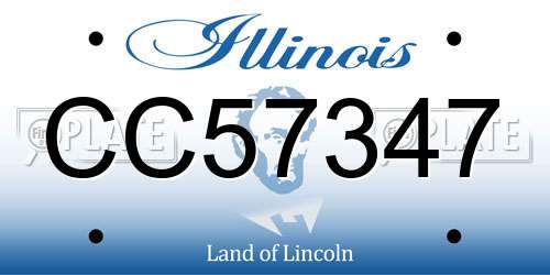 CC57347 Illinois License Plate