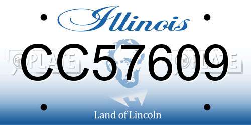 CC57609 Illinois License Plate