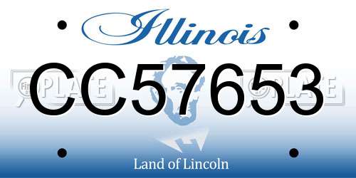 CC57653 Illinois License Plate