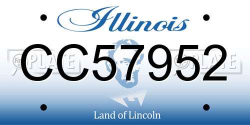 CC57952 Illinois License Plate