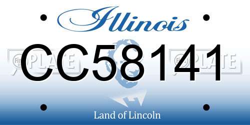 CC58141 Illinois License Plate