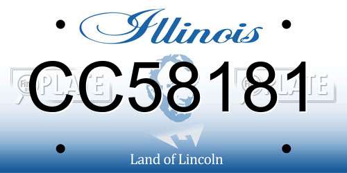 CC58181 Illinois License Plate