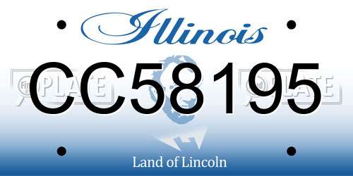 CC58195 Illinois License Plate