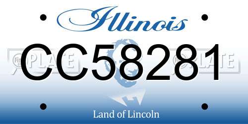 CC58281 Illinois License Plate