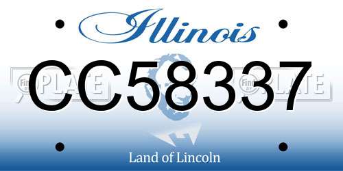 CC58337 Illinois License Plate