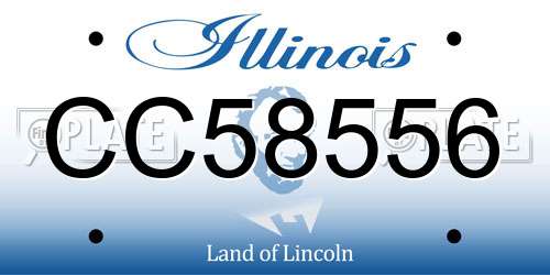 CC58556 Illinois License Plate