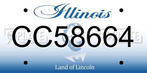 CC58664 Illinois License Plate