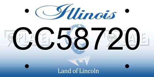 CC58720 Illinois License Plate