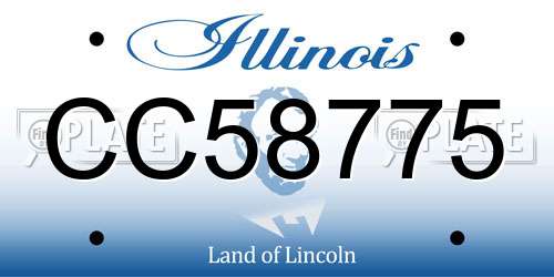 CC58775 Illinois License Plate