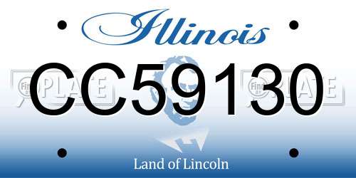 CC59130 Illinois License Plate