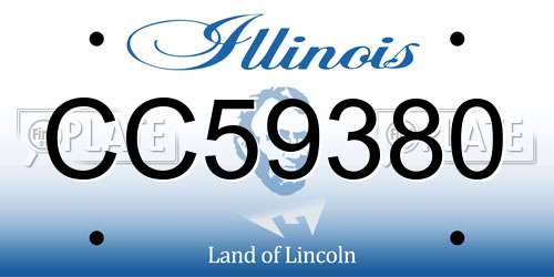 CC59380 Illinois License Plate
