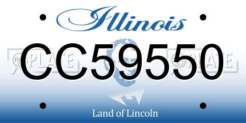 CC59550 Illinois License Plate