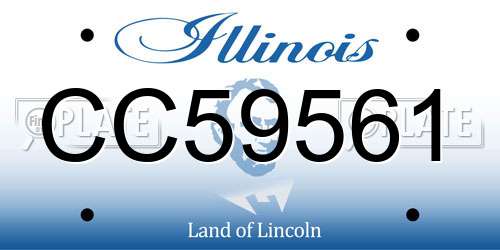 CC59561 Illinois License Plate