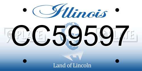 CC59597 Illinois License Plate