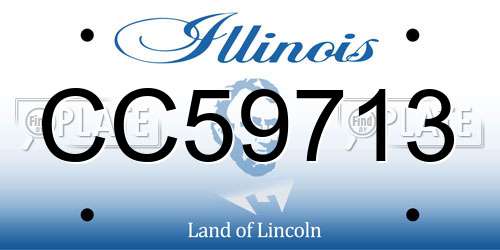 CC59713 Illinois License Plate