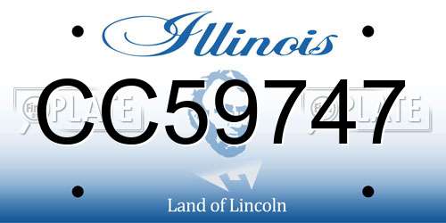 CC59747 Illinois License Plate