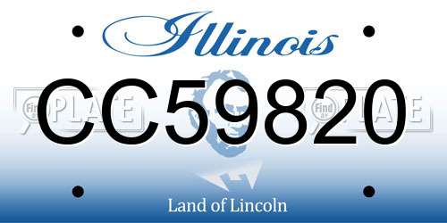 CC59820 Illinois License Plate