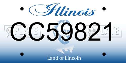CC59821 Illinois License Plate