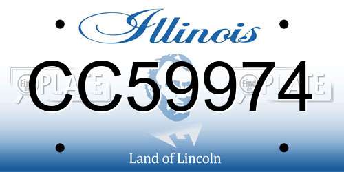 CC59974 Illinois License Plate