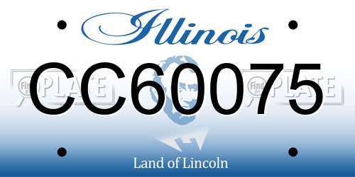 CC60075 Illinois License Plate