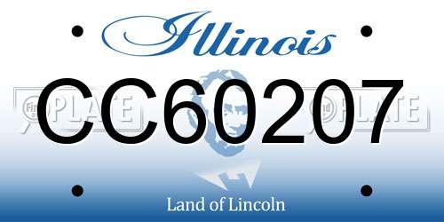 CC60207 Illinois License Plate