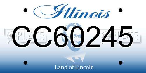 CC60245 Illinois License Plate