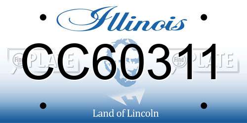 CC60311 Illinois License Plate