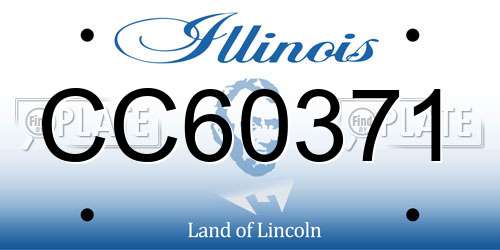 CC60371 Illinois License Plate