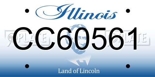 CC60561 Illinois License Plate