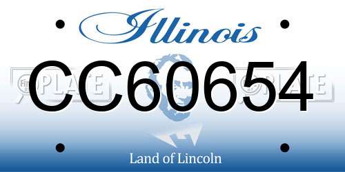 CC60654 Illinois License Plate