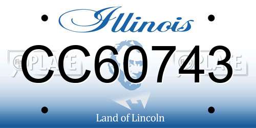 CC60743 Illinois License Plate