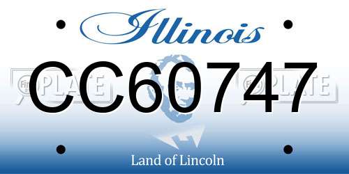 CC60747 Illinois License Plate