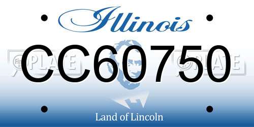 CC60750 Illinois License Plate