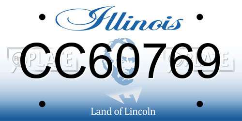 CC60769 Illinois License Plate